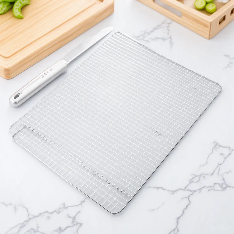 

Stainless Steel Cooling Baking Wire Grilling Pan Stand Multi-Function Food Storage Drainage Kitchen Utensil Thickened
