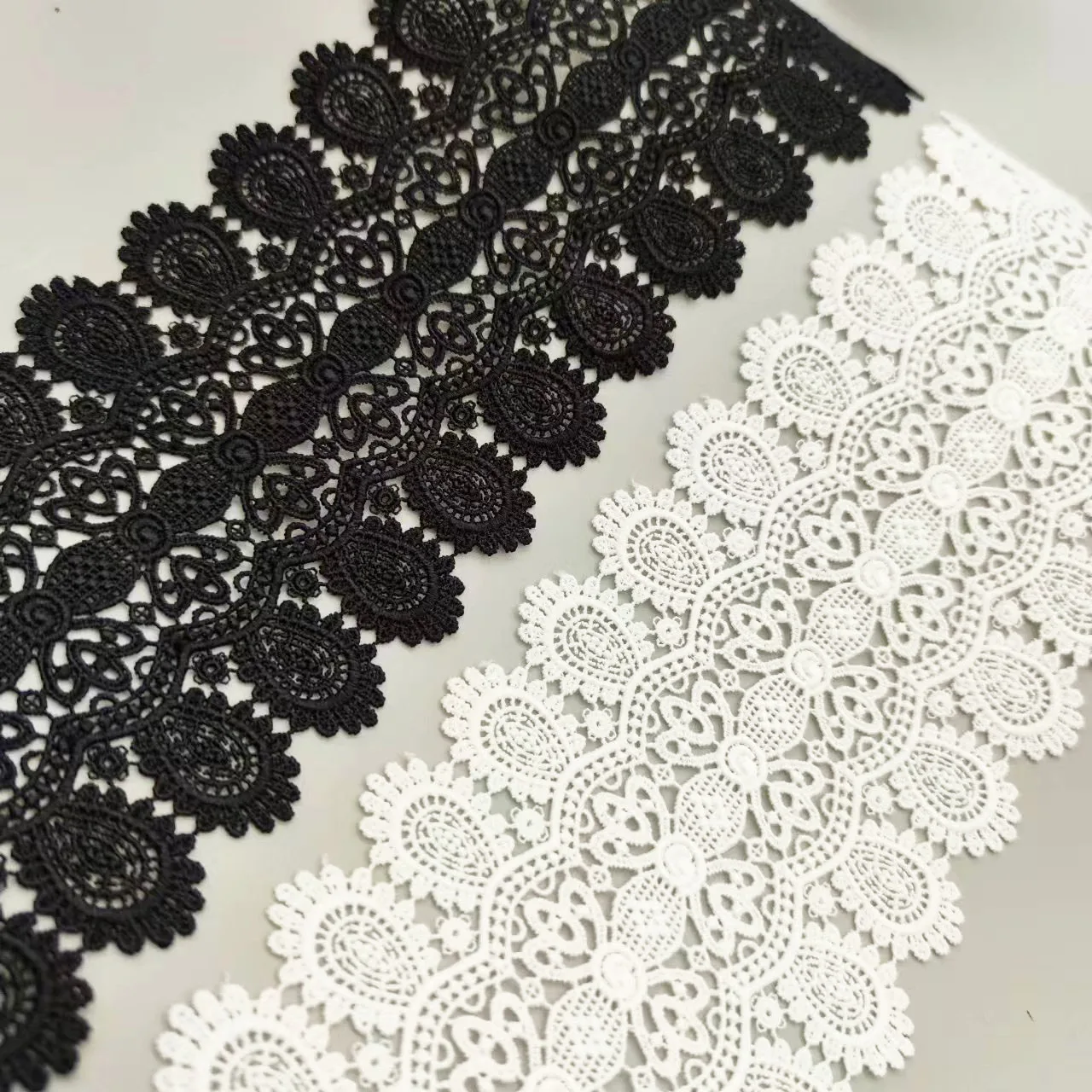 Black White Lace Fabric DIY Crafts Sewing Suppies Decoration Accessories For Garments Milk silk Lace Trim