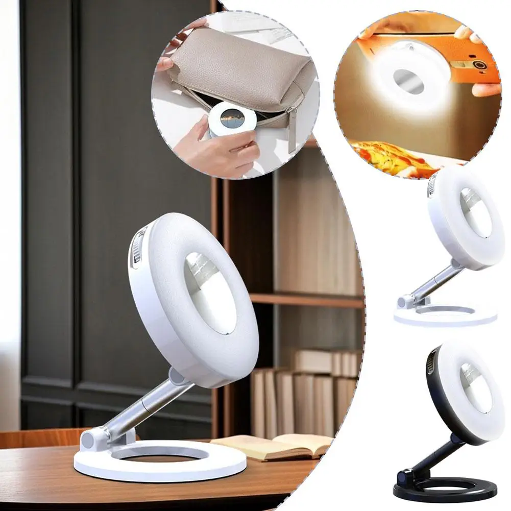 جديد صغير المغناطيسي ملء ضوء الهاتف المحمول ثلاثة ألوان صورة شخصية ل Magsafe المحمولة للطي اطلاق النار ضوء طبقة مزدوجة الحلقي