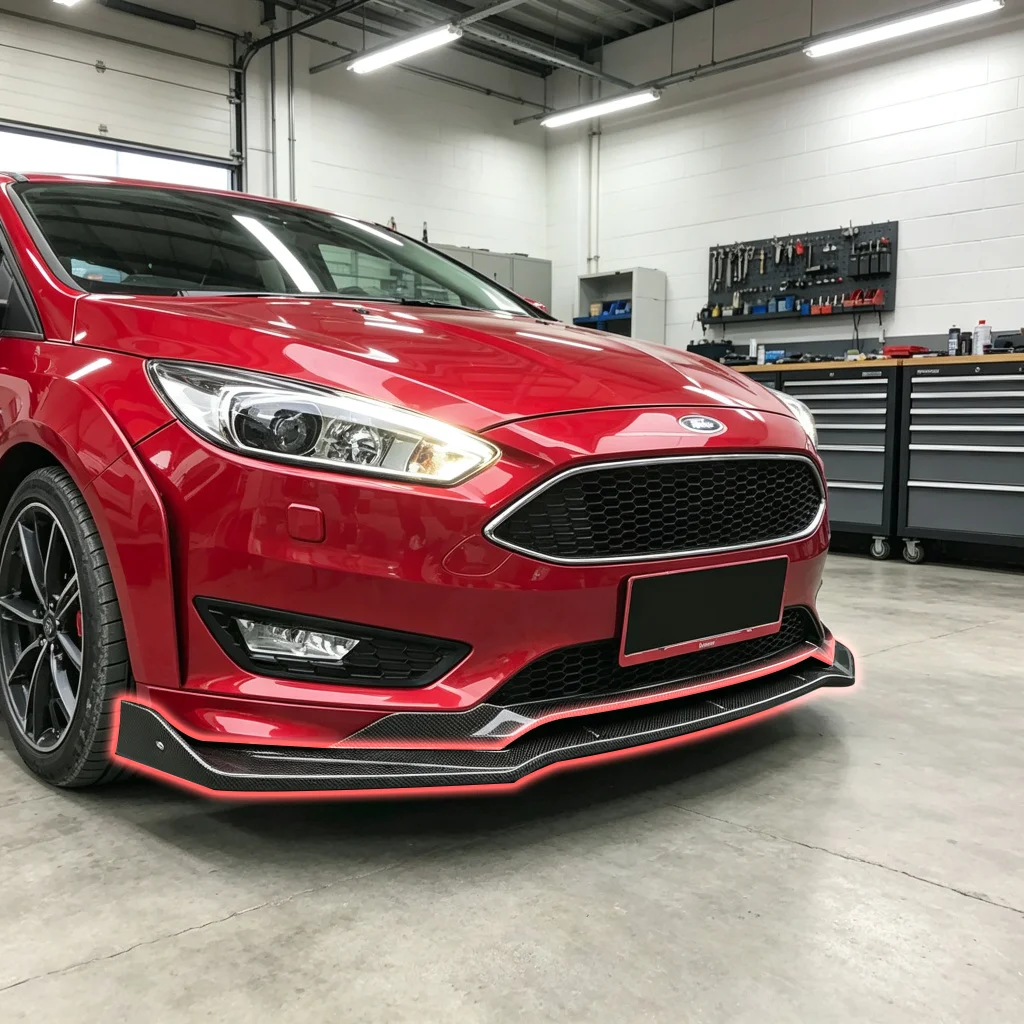 For Fox ST 2014-2022 Car Accessories Front Bumper Splitter Lip Diffuser Spoiler Body Kit Protector Cover Exterior Decoratio