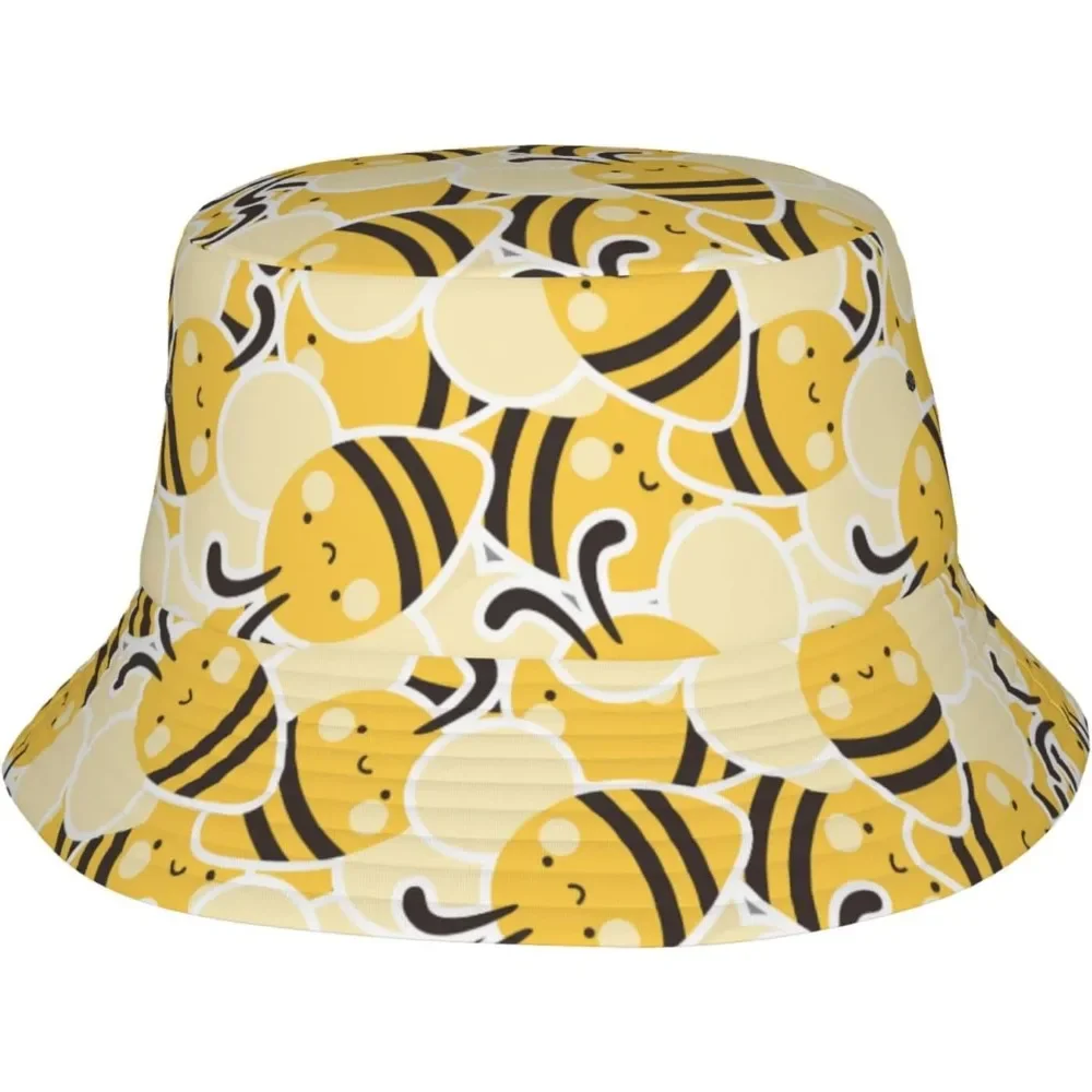 Bee Fisherman Cap Hip Hop Gorras Summer Unisex Printing Bucket Hat Outdoor Gardening Beach Camping Hiking Fishing Caps