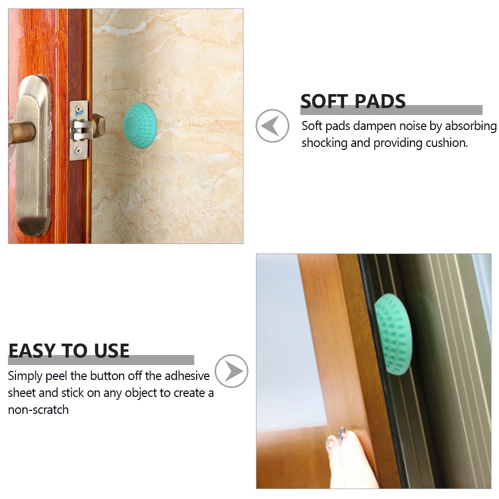 

5Pcs Door Knob Protection Pads Silicone Bumpers Wall Protective Pads Soft Cushion Door Stopper Noise Absorbing