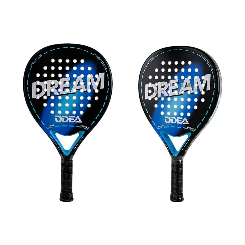 

Custom logo Carbon fiber material padel racket with soft EVA core, professional OEM manufacturer supply stable performance for s