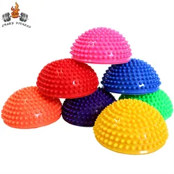 Inflatable Half Sphere Yoga Balls PVC Massage Ball Balance Pods Disc Fitness Pilates Exercises Train Equipment for Adults Child