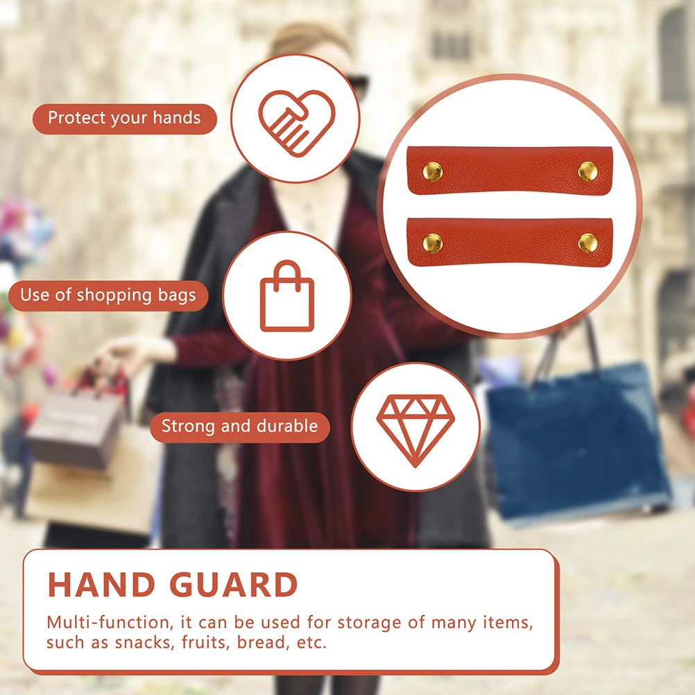 

4 Pcs PU Handle Protector Durable Safe Shopping Grocery Carrier Lightweight Hand Protection Luggage Bag Cover High
