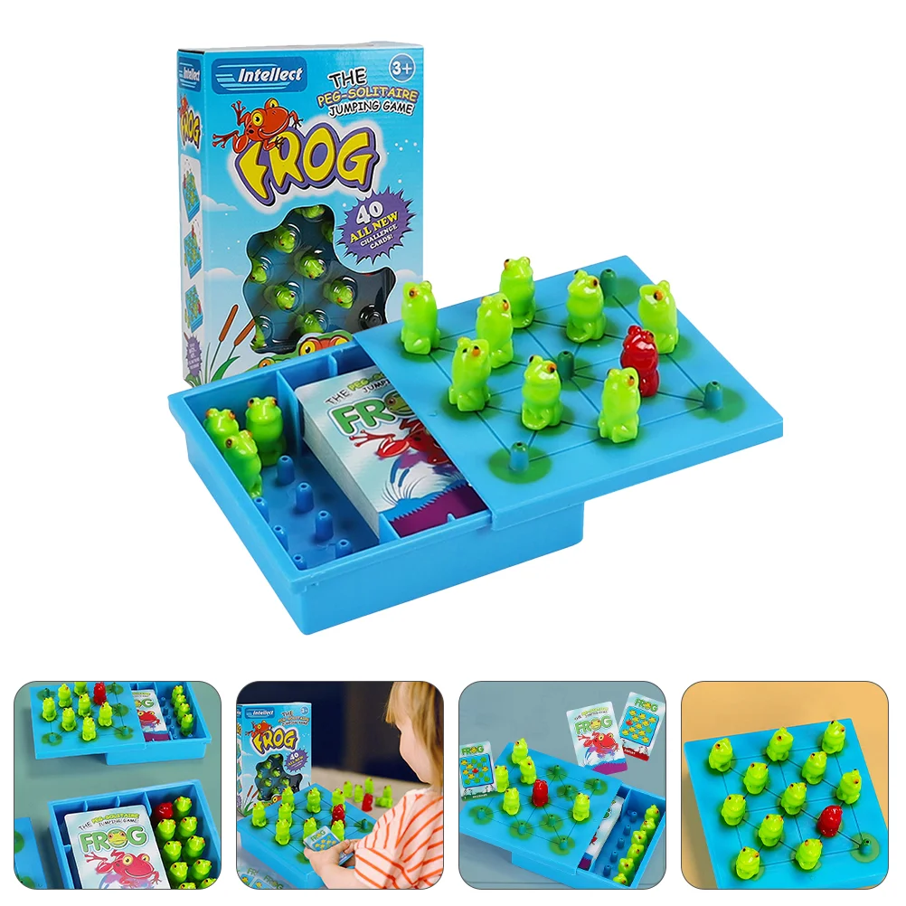 Frog Checkers Balance Game Kids Playing Plastic Chessboard Toy Logical Thinking Intelligence Game Smooth Premium