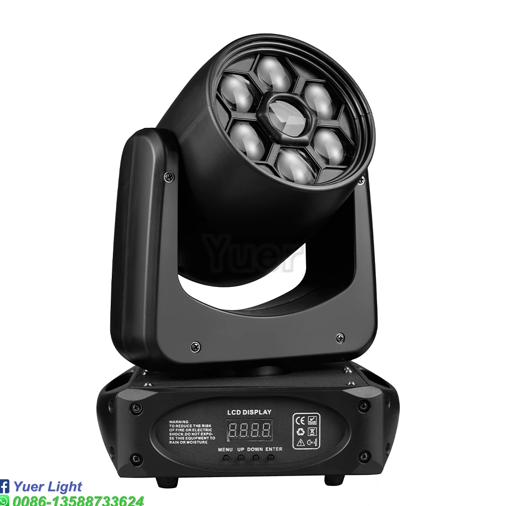 Minifoco de luz LED con cabeza móvil, foco de 150W con ojo de abeja, RGBW, controlador DMX512, superbrillante, para Dj, discotecas, clubs nocturnos y escenarios