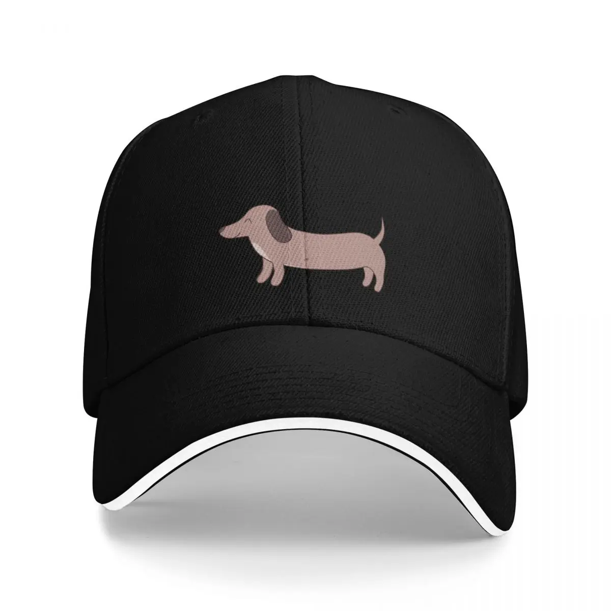 

Light Pink Dachshund Dog Paws Bones Pattern Baseball Cap western Hat Golf Wear Visor Fashion Beach Woman Men's
