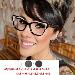 Color Matching Frame Anti-Blue Light New Internet Celebrity Myopia Prescription Glasses Diopter-25 ~-600