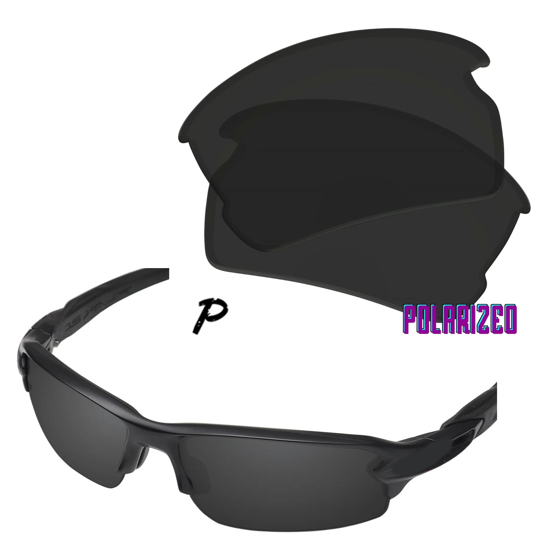 Lentes de reposição polarizadas SunglassDoctor para óculos de sol Oakley Flak 2.0 Asian Fit OO9271 61mm - Múltiplas opções