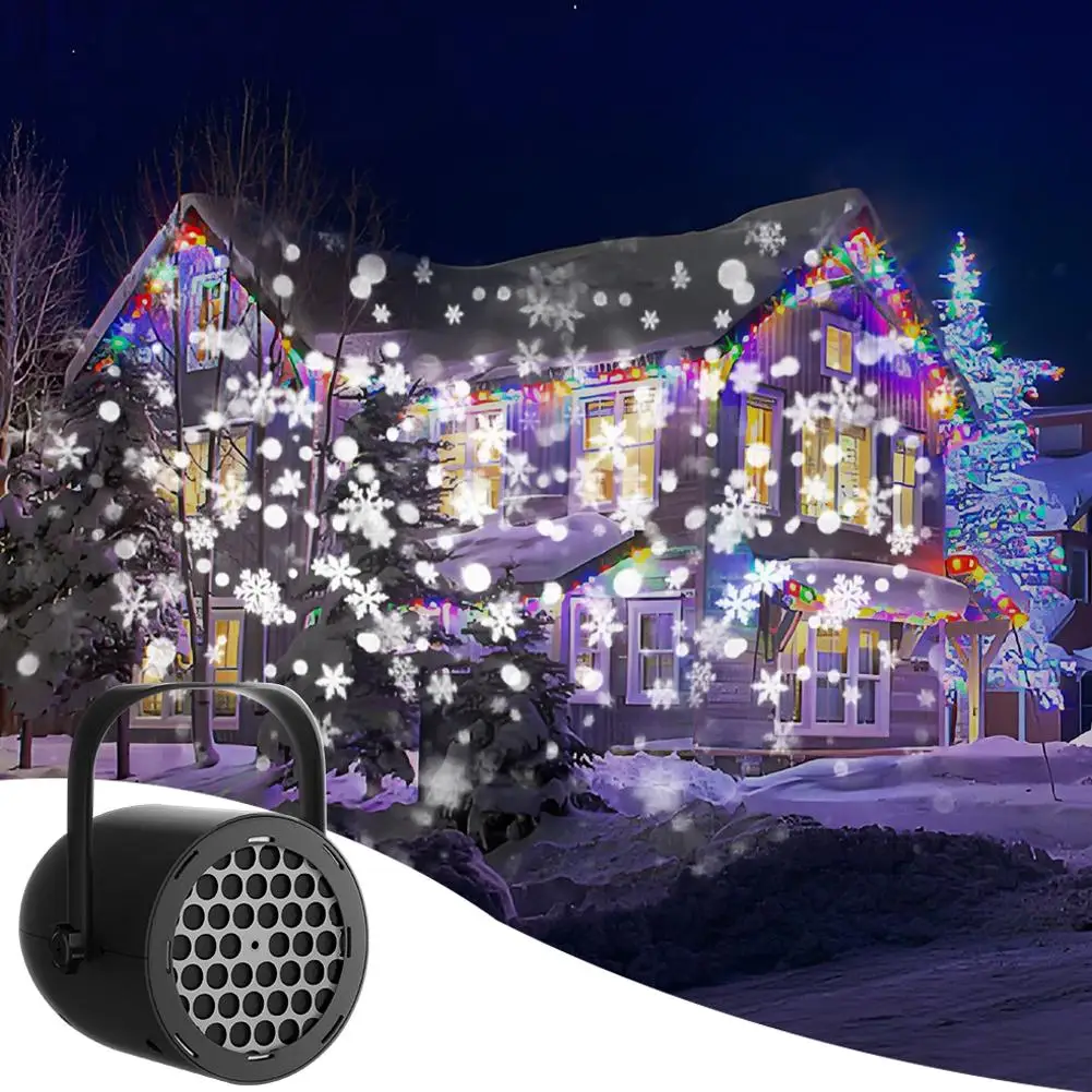 عيد الميلاد ندفة الثلج العارض ضوء جهاز عرض LED مقاوم للماء للداخلية في الهواء الطلق عيد الميلاد الديكور احتفالي الوصول C7B5