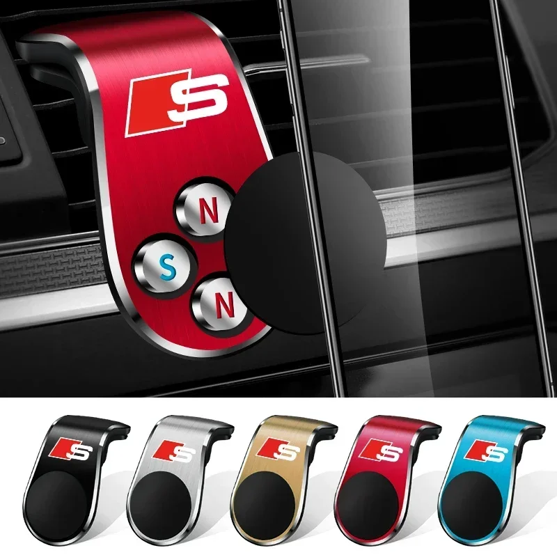 

Magnetic Car Phone Holder Stand Air Vent Car Mount GPS Smart Mobile Support For Audi Sline A1 A3 A4 A5 A6 A7 A8 B5 B6 B7 B8 C5
