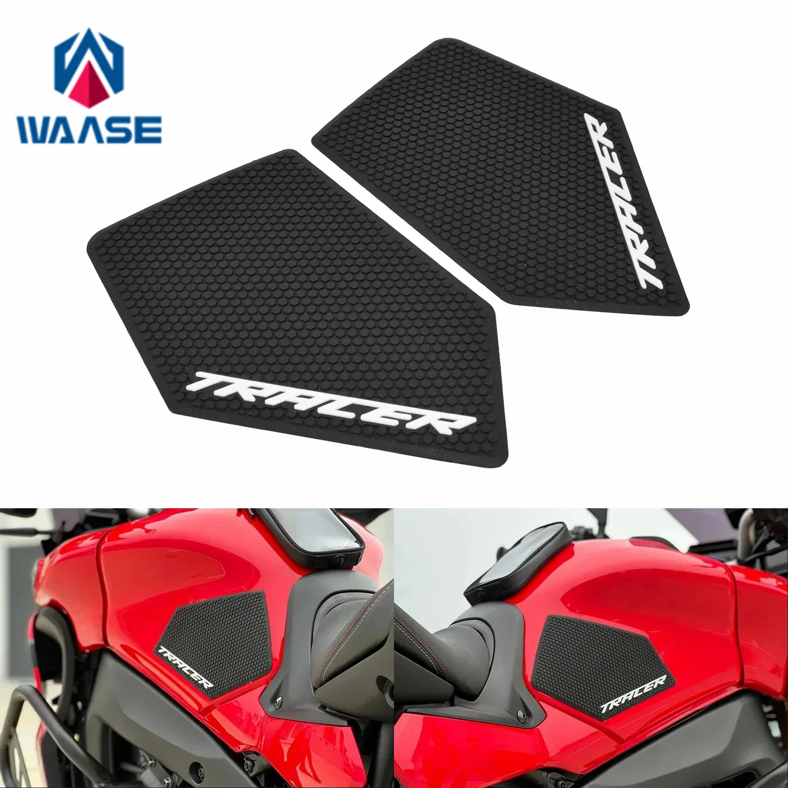 

waase For Yamaha Tracer 9 900 Tracer9 GT 2021 2022 2023 Tank Pad Protector Sticker Decal Gas Knee Grip Tank Traction Pad Side