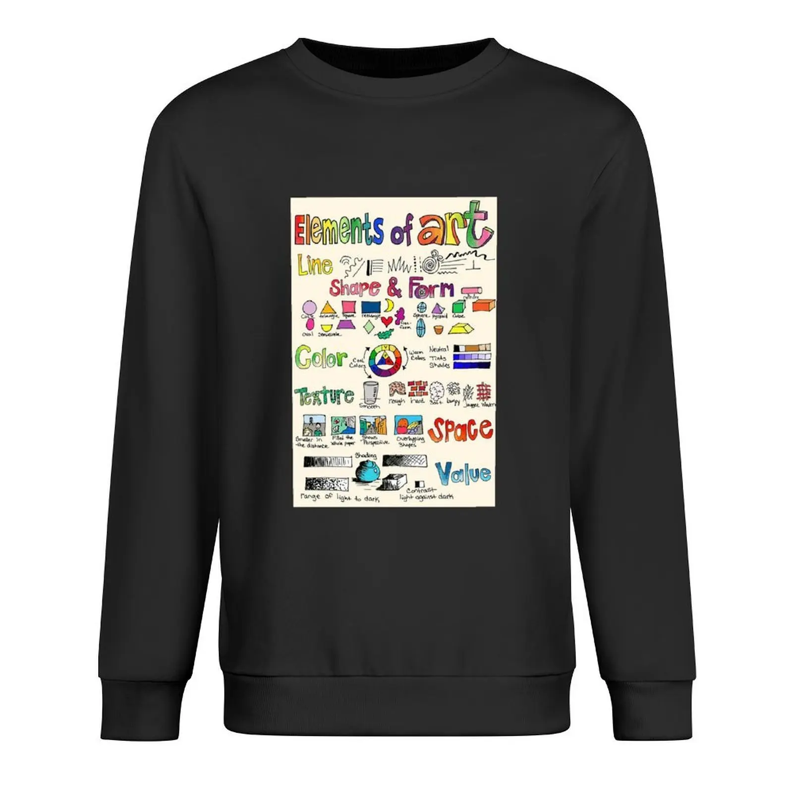 

Art - Elements of Art - Great teacher Pullover men's autumn clothes anime clothing men wear oversize sweatshirt