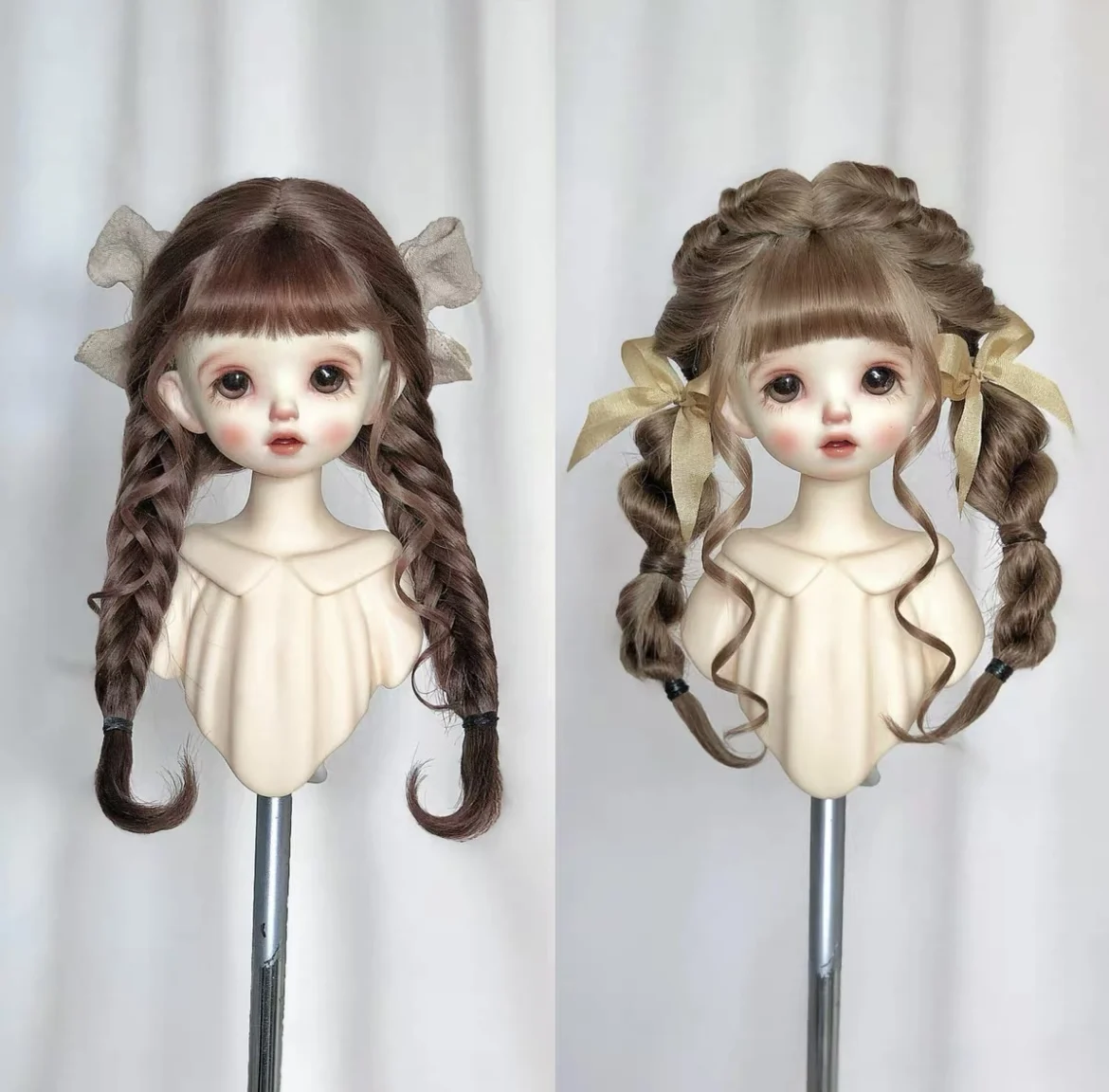 Capelli per bambole 1/4 1/6 BJD Parrucca personalizzata in diversi stili per bambole Blythe Spedizione gratuita