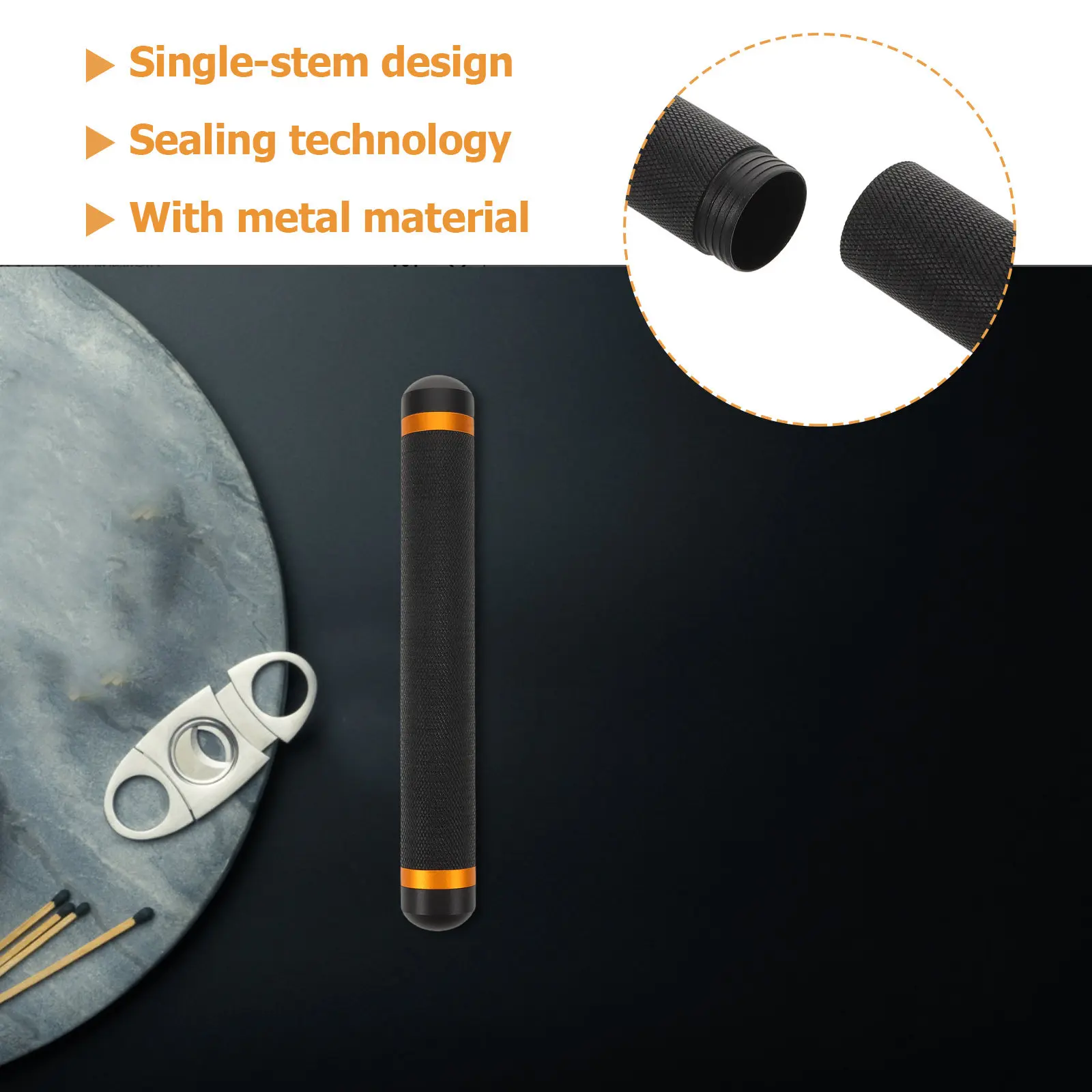 

Single Cigar Tube Portable Cigar Case Airtight Humidor Storage Container Moisture-Proof Protect Travel Transport Cigar Accessory