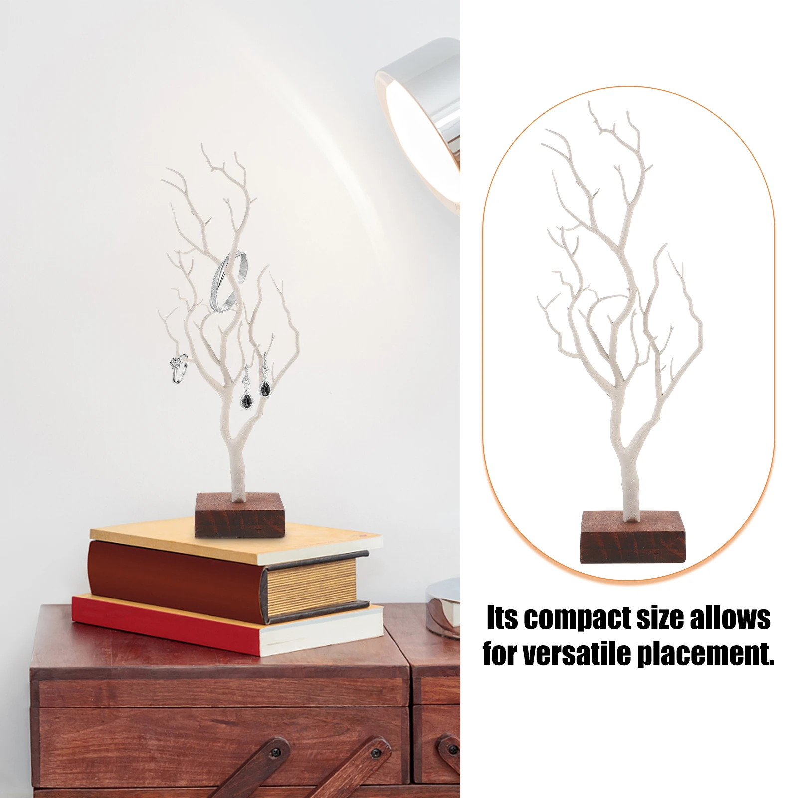 

Stylish Tree Shape Jewelry Holder Stand Necklace Bracelet Organizer Desktop Storage Rack Nightstand Decor Display Ewelry