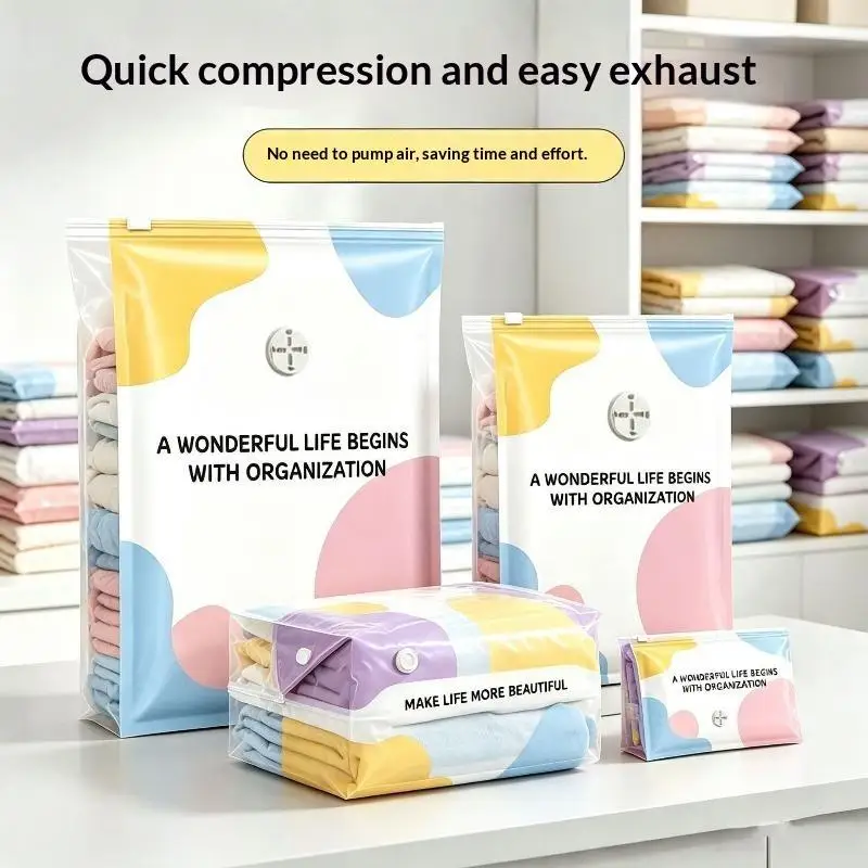 1PC Thickened Vacuum Compression Bag, Transparent Quilt Vacuum Bag , Household Clothing Storage And Sorting Bag , Storage Bag