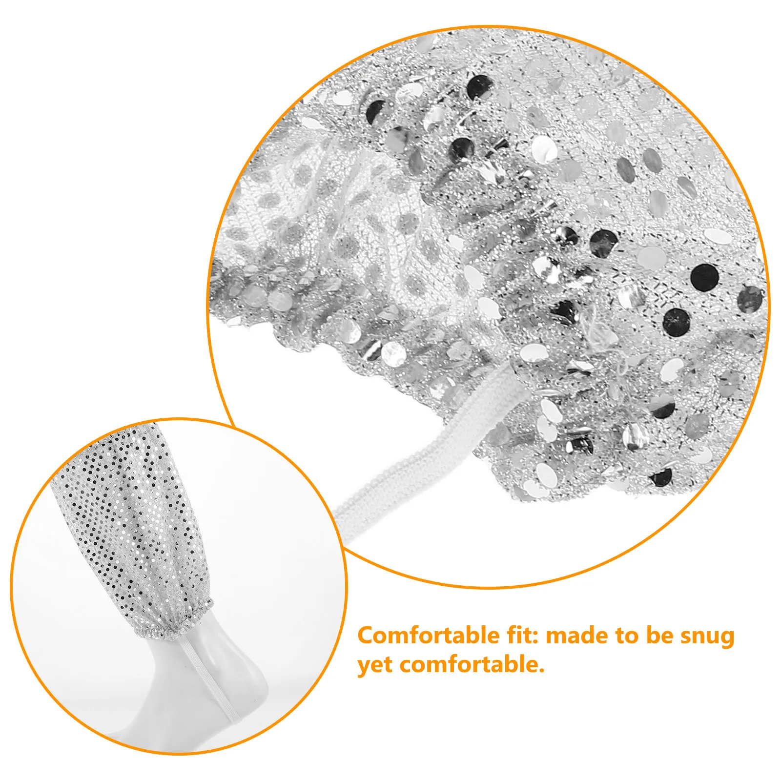 1 Paar glitzernde Beinwärmer mit Pailletten für Damen, ausgefallener Stil, Kostümzubehör, Party, Rave-Outfit, Tanzaufführung
