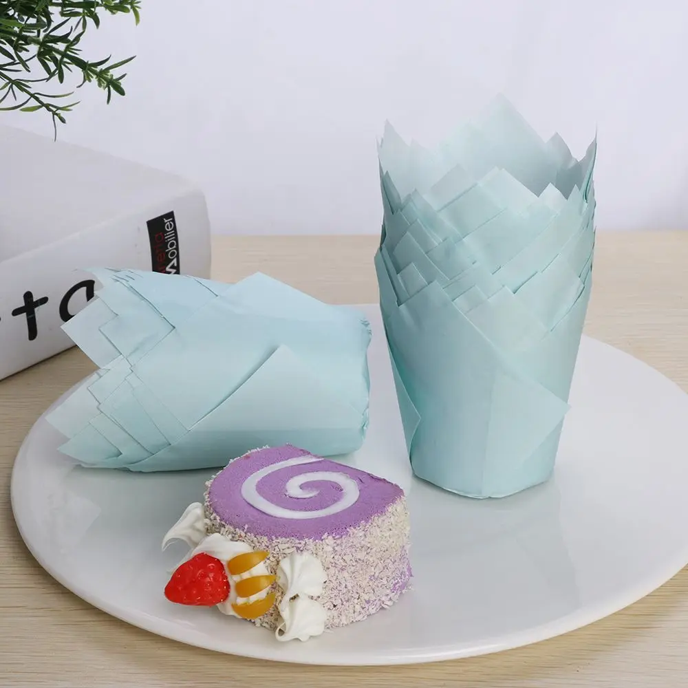 50pcs Candy Colors Grease-proof Chocolate Muffin Cup  Wrapper Cupcake Liner Baking Paper