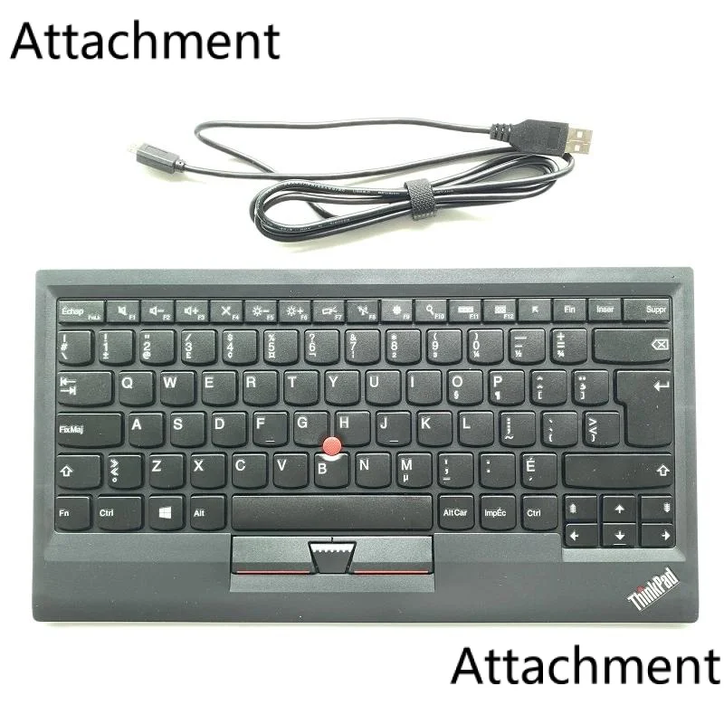 

New Original for Lenovo ThinkPad KU-1255 French Canadian USB keyboard with TrackPoint little red mouse computer laptop 03x8726