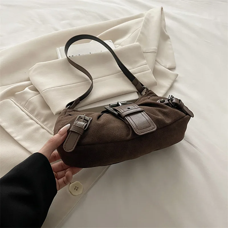 New Autumn-Winter High-End Underarm Motorcycle Bag - Versatile Commuter Handbag with A Shoulder Strap
