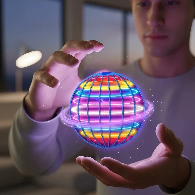 Color Manual Control Flying Ball LED Universe 360 Rotating Floating Ball Is Suitable For Indoor And Outdoor Toys Birthday Gifts
