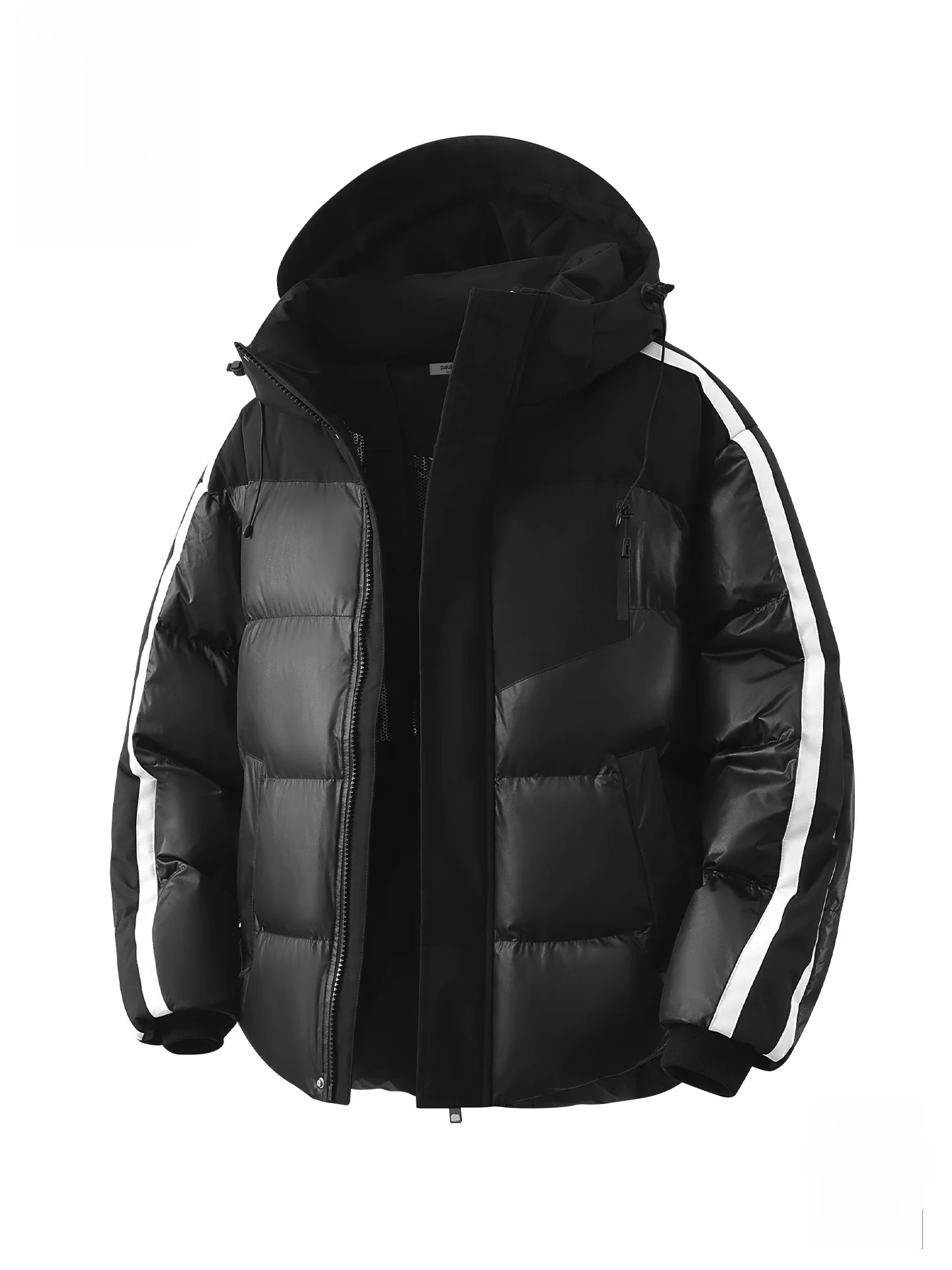 

Мужская утепленная хлопковая куртка с капюшоном, зимняя теплая верхняя одежда, ветрозащитная, молодежная, повседневная, с длинными рукавами, на молнии