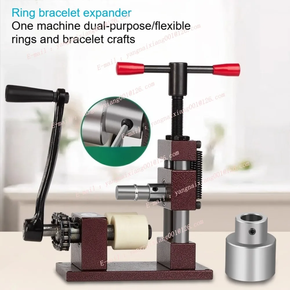 Jewelry Bending Machine Manual Rolling Mill with 56mm 18mm Rollers Hand Crank Ring Bender Tool Jewelry Processing and Repair