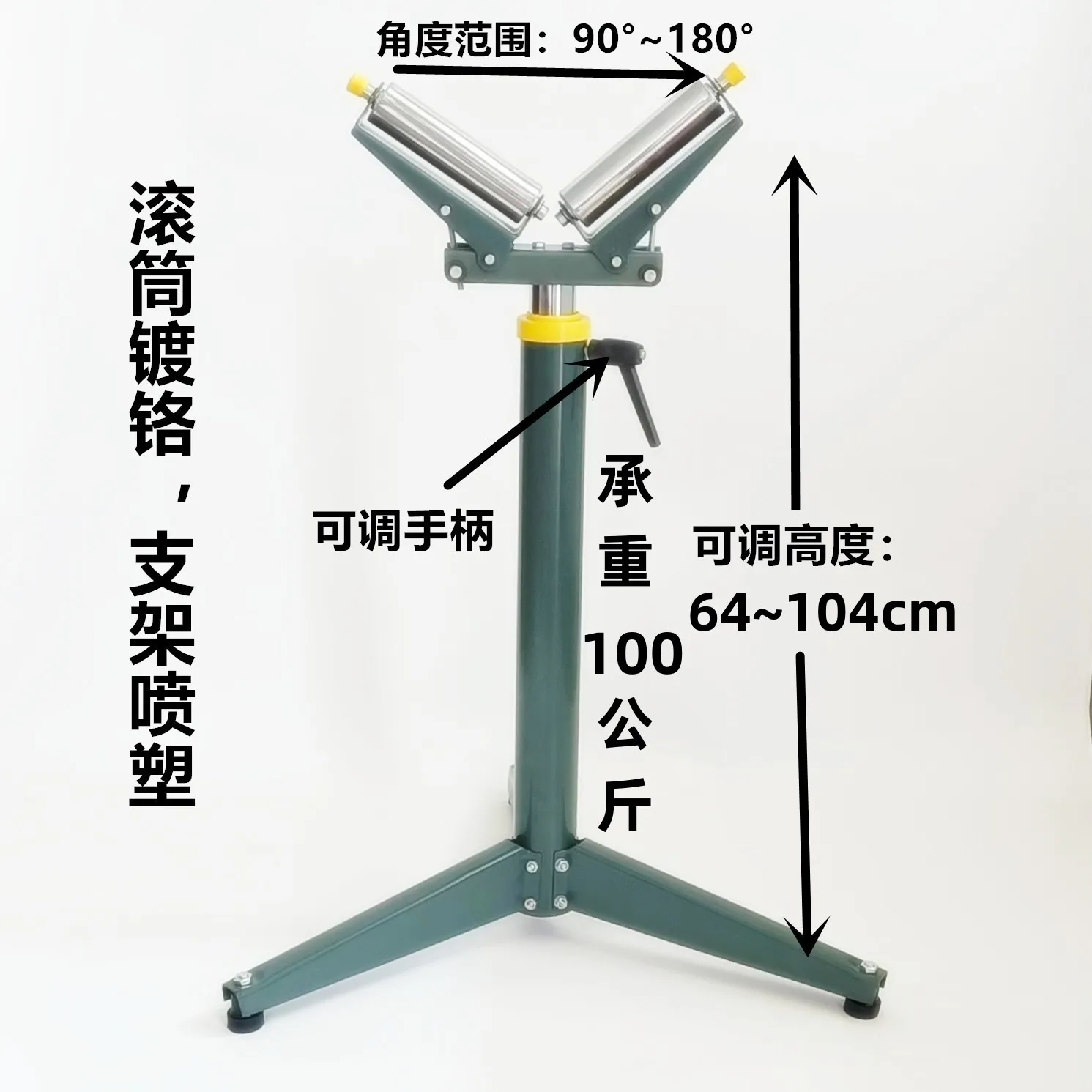 #Two Rolls, Unpowered Roller Conveyor, Woodworking Feeding Rack, Chainsaw Beveled Cut According to Planer Support Rack