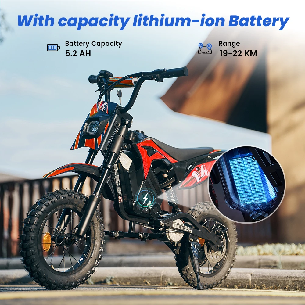 Bicicleta eléctrica ISCOOTER A14, batería de 36 V y 5,2 Ah, autonomía de 19 a 22 km, motor sin escobillas de 500 W, velocidad máxima de 27