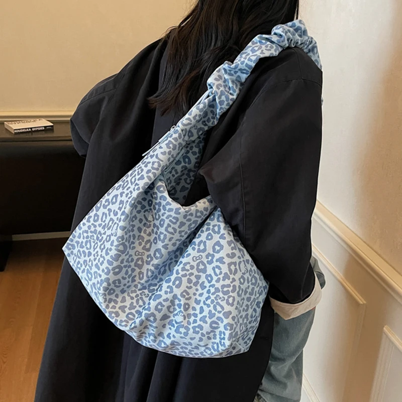 

Richme повседневные женские сумки-тоут 2021, леопардовая парусиновая сумка большой вместимости для поездок на работу, Bolso Mujer, трендовая регулируемая сумка через плечо
