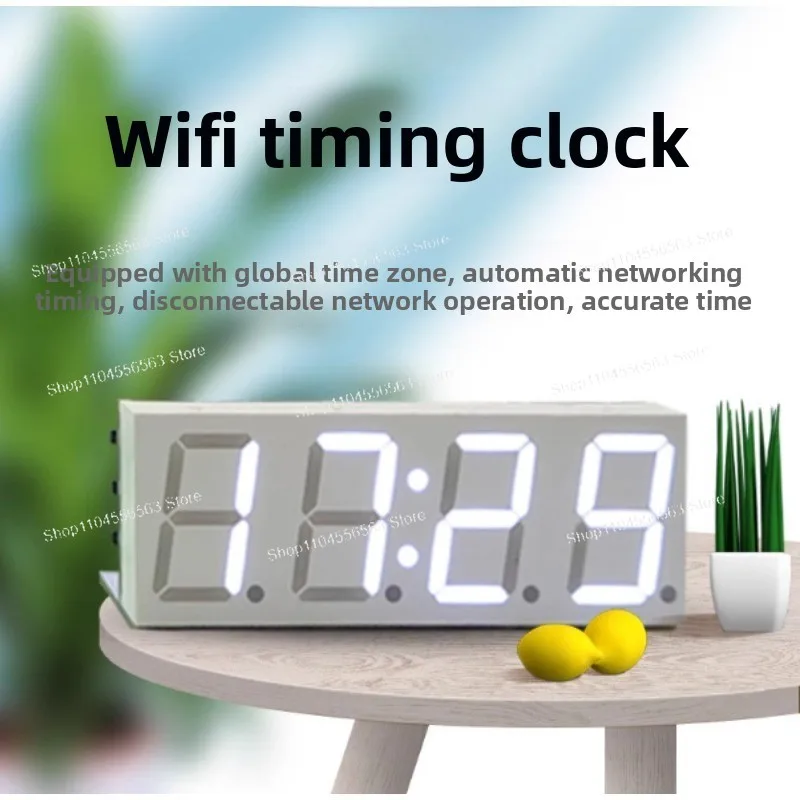 WIFI 시계, NTP 시간 서비스, 자동 시간 동기화, 0.8인치 디지털 튜브 LED 시계 모듈, 지능형 디밍