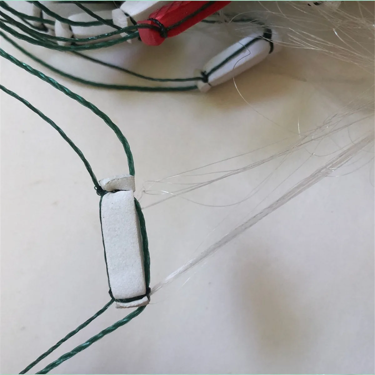 شبكة صيد بطبقة واحدة، شبكة خيشومية من النايلون أحادية الشكل، شبكة سمك المياه العذبة، ارتفاع 1.8 م - 5 م، طول 45 م - 55 م، شبكة 25 مم - 80 مم