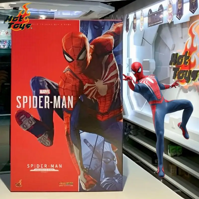 Original Hottoys Ht 1/6 Spider-man Vgm31 Videogame Ps4 Advanced Suit Marvel Anime Action Figures Collection Model Toys Gift