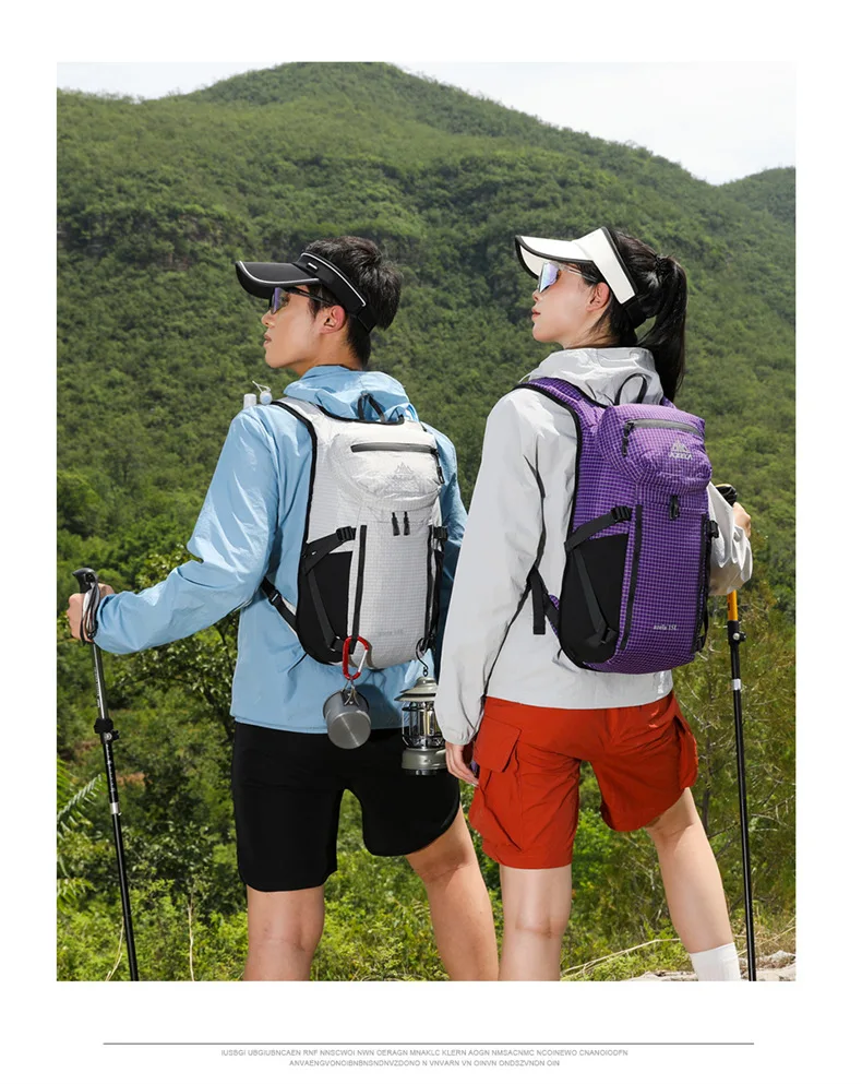 15L Ultraleichter Wanderrucksack Wasserdichter Outdoor-Sport-Reiserucksack für Männer Frauen Camping Klettern Radfahren Tasche – Detail 23