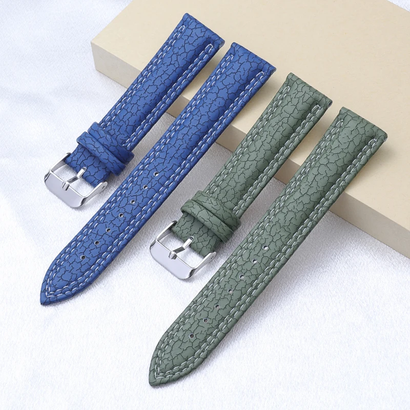 حزام ساعة كلاسيكي من الجلد الكراك، حزام مضمون عالي الجودة يناسب التفضيلات الجمالية للشباب 18 مم 20 مم 22 مم #3