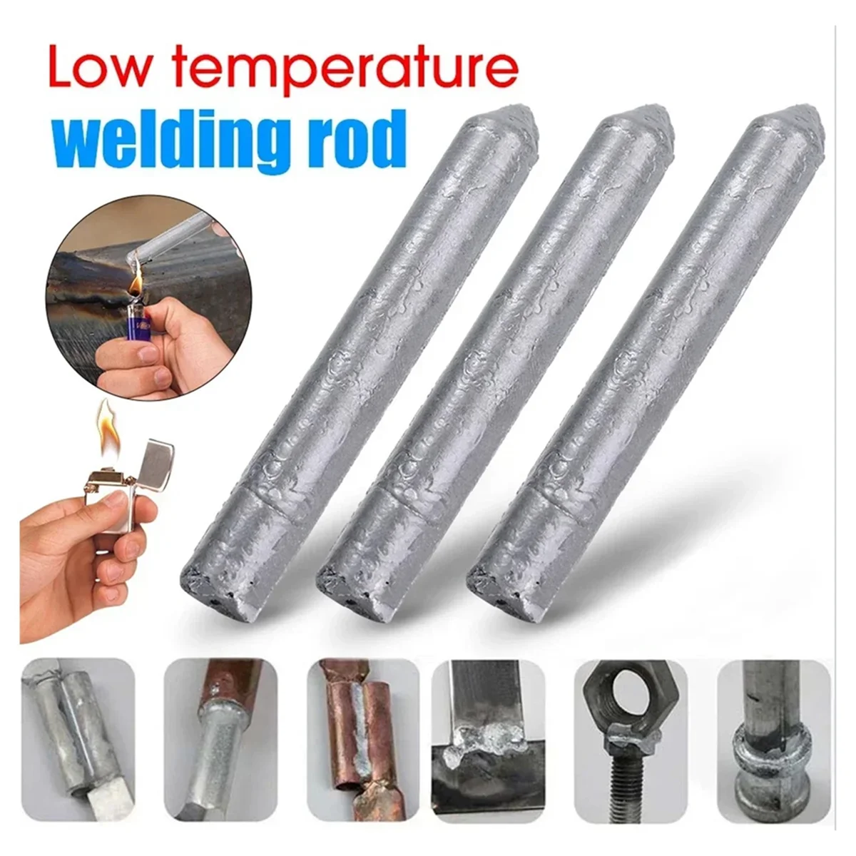 20PCS Easy Melt Low Temperature Welding Rods Stainless Steel Copper Iron Solder Rod for Soldering