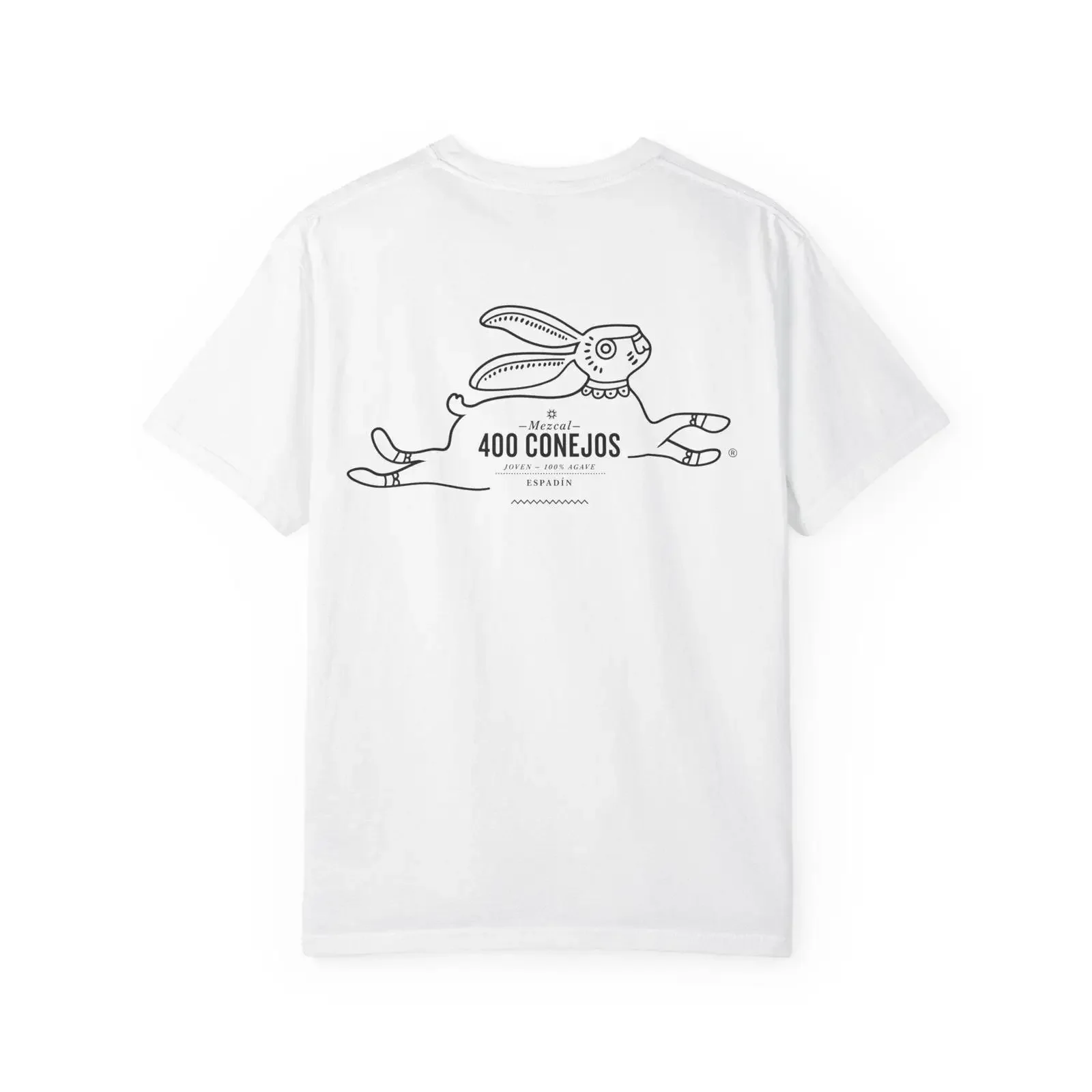 400 Conejos Mezcal Running Rabbit Soft T Shirt Casual for Agave Drink Lovers Festival  vintage Washed Stylish Breathable