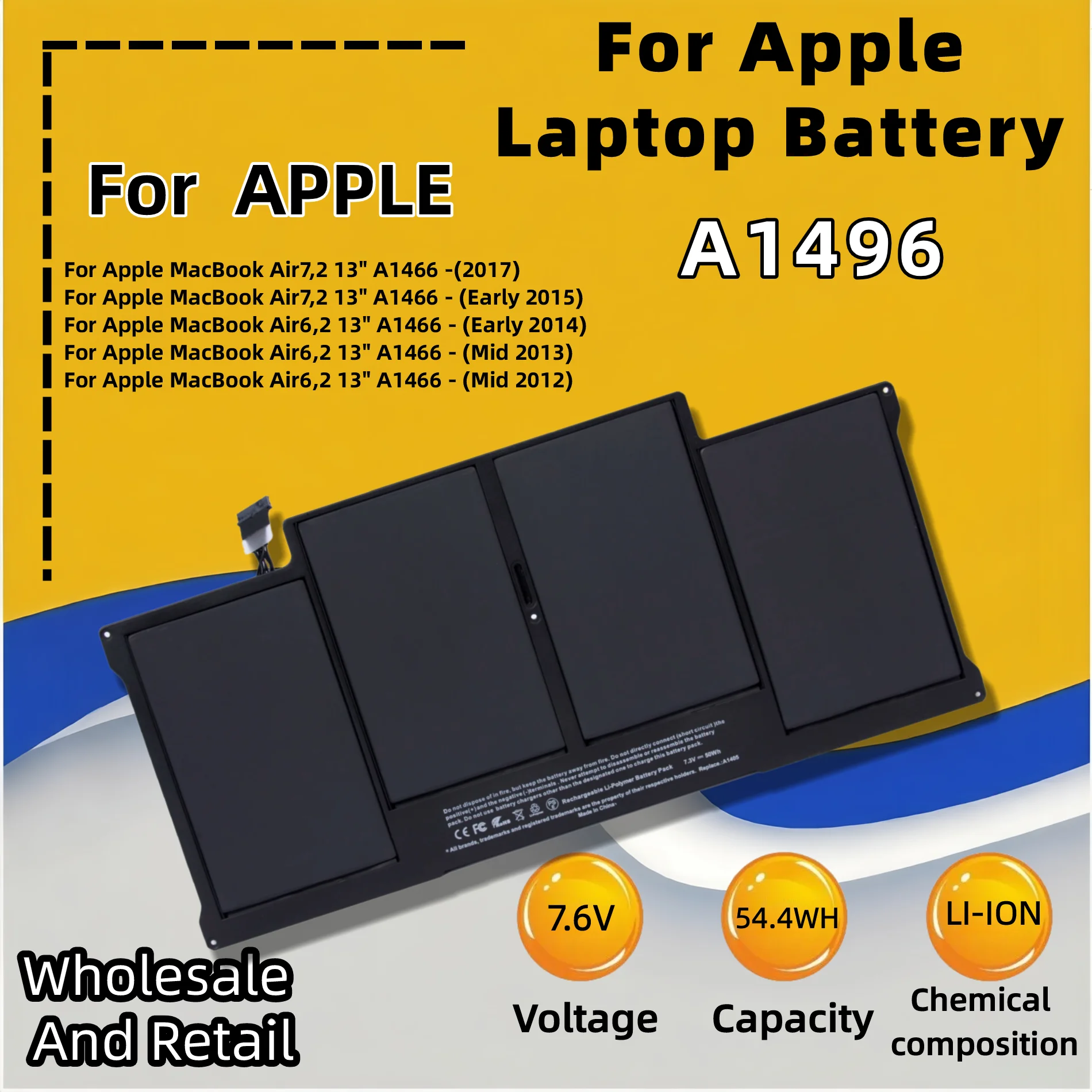 FRLESUI A1496 Replacement Laptop Battery A1405 A1377 For MacBook Air 13