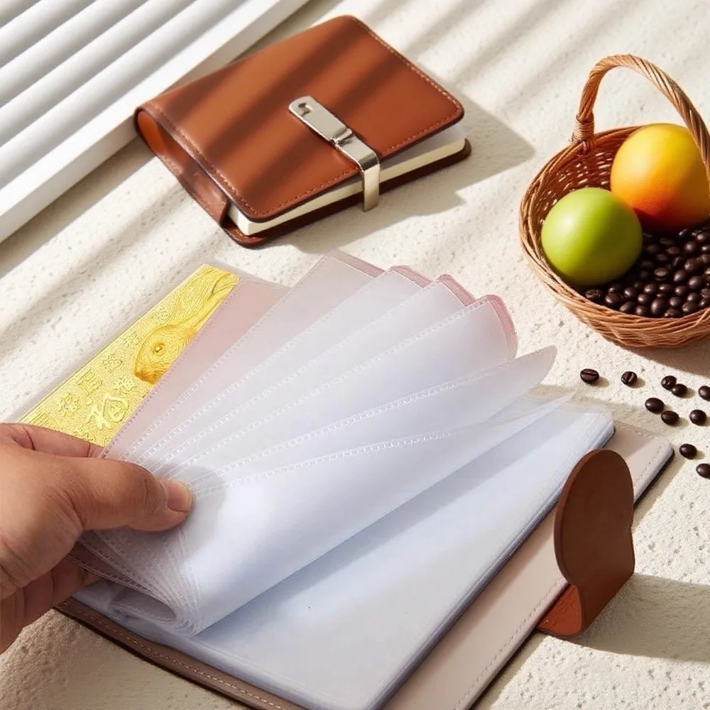 New Large Capacity Cash Savings Book Magnetic Snap PU Financial Management Wallet Coins Wallet Financial Management