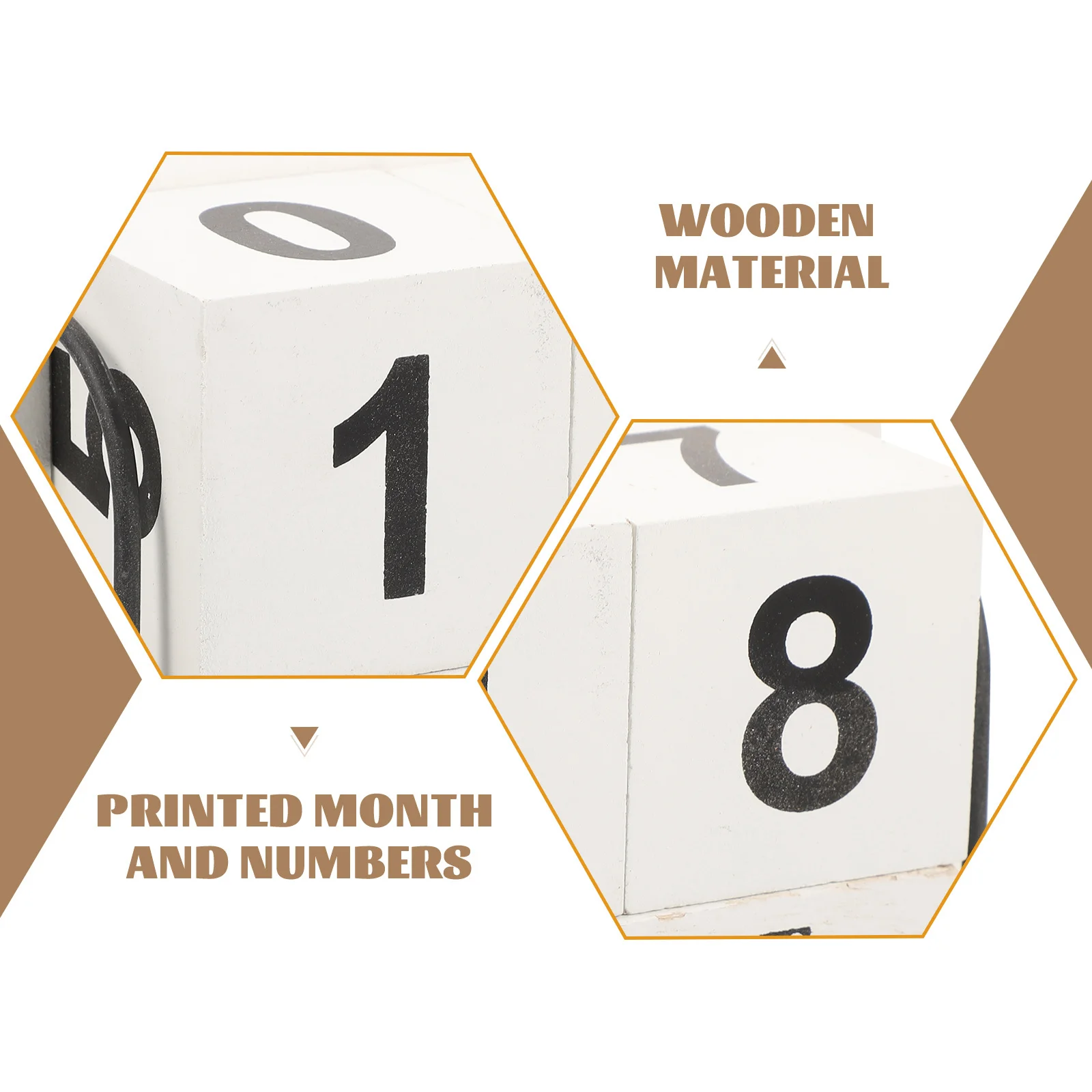

1Set Eco Friendly Wooden Calendar Blocks Sustainable Desktop Date Tracker for Office Study Room Decor Wooden Calendar