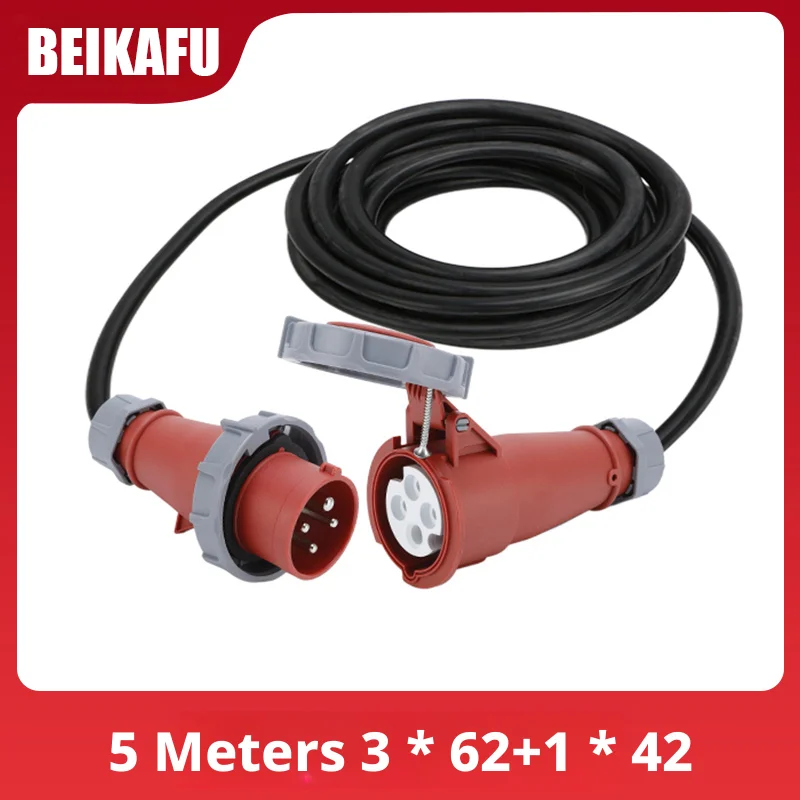 IP67four-core Industrial Plug Connector Male-female Docking Extension Line 16A/32A PDU Power Cord for Computer Room