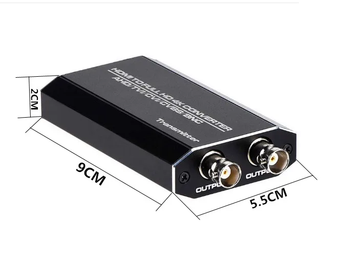 

HDMI to Ahd Converter Coaxial HD Video Conversion Loopthrough Output 1 in 2 Out Standard American Standard Power Supply