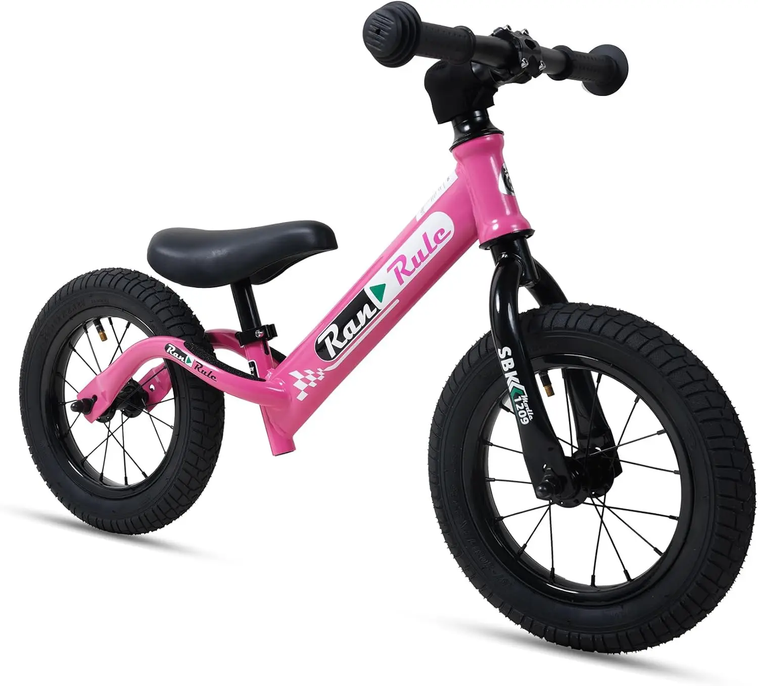 Kids Balance Bike Ultralight Durable Aluminum Alloy Frame 12 Inch EVA Wheel for Toddlers Age 2~5 Years, Pink