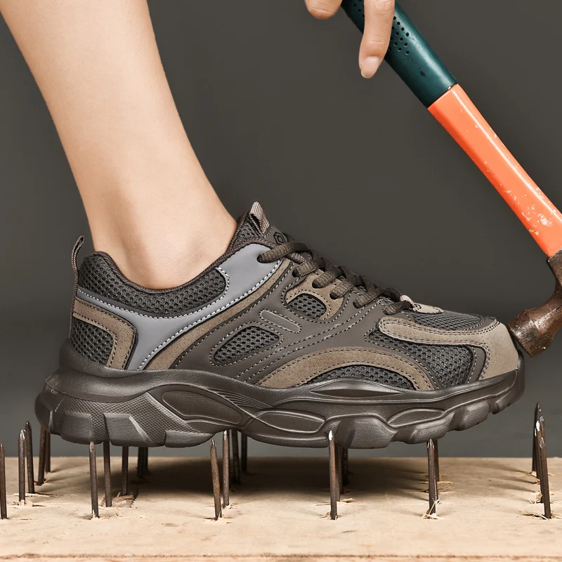Fashion Safety Shoes Women Boots Steel Toe Shoes women Puncture-Proof Work Sneakers female Shoes Non-Slip Work Boots