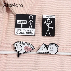 Please Use It Enamel Pins Funny Sarcasm Quotes You’re Pointless Humor Joke Metal Brooches Lapel Badge Jewelry Decorative Gifts