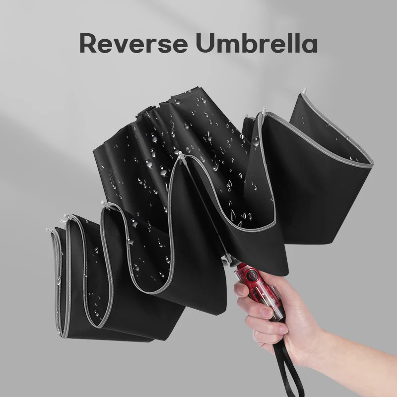 Automatic Folding Reverse Umbrella Men Windproof Corporation Rain Umbrella Luxury for Women Big Golf Umbrella