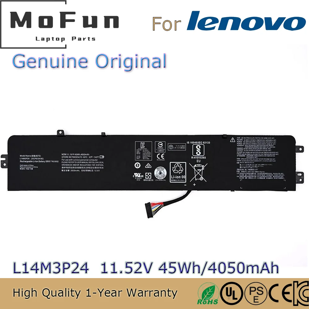 Brand New Original L14M3P24 11.52V 45Wh Laptop Battery for Lenovo Ideapad Xiaoxin 700 R720 Y700-14IS L14S3P24