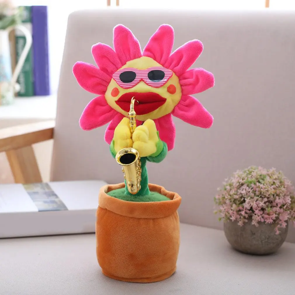 Dancing Sun Flower Talking Plush Toy Electronic Toy with Song